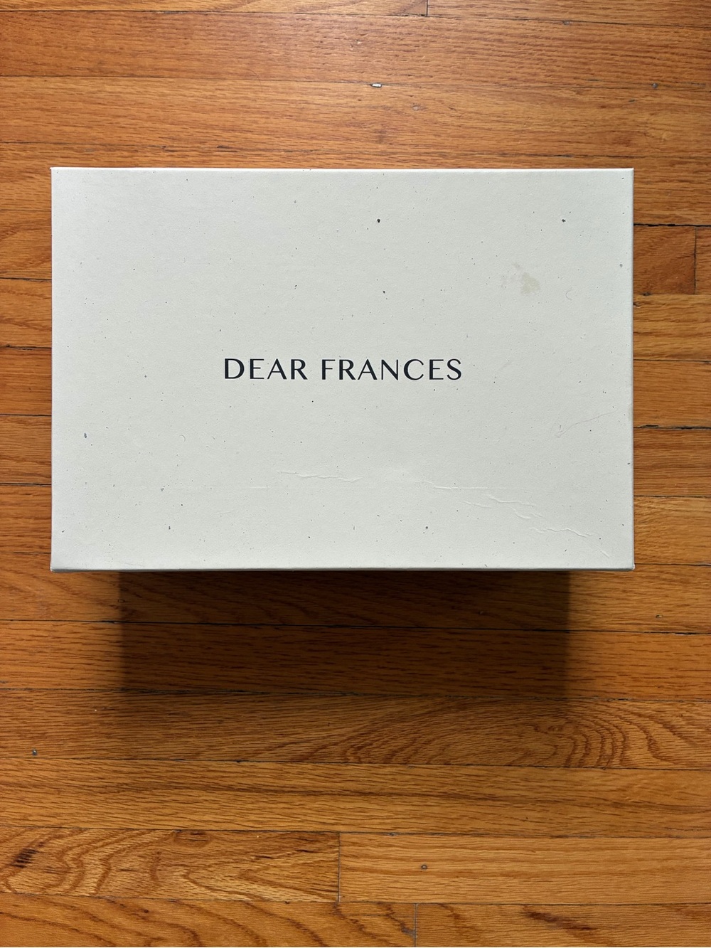 Dear Frances Cream Box with Black Logo